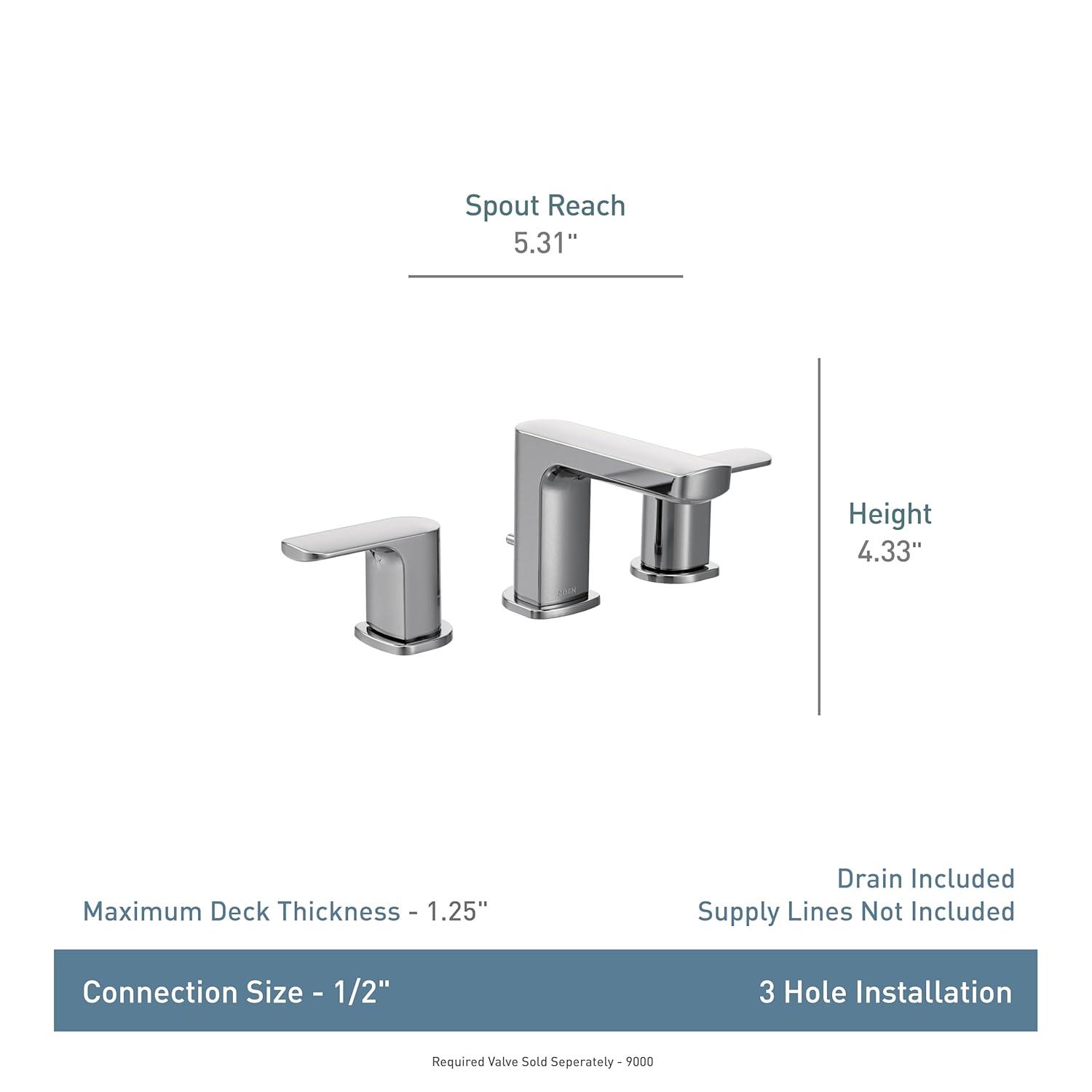 Rizon Widespread Bathroom Faucet with Drain Assembly