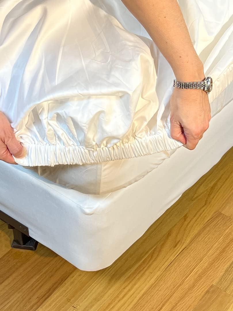 Effortless Bedding Egyptian Cotton Sateen Fitted Sheet