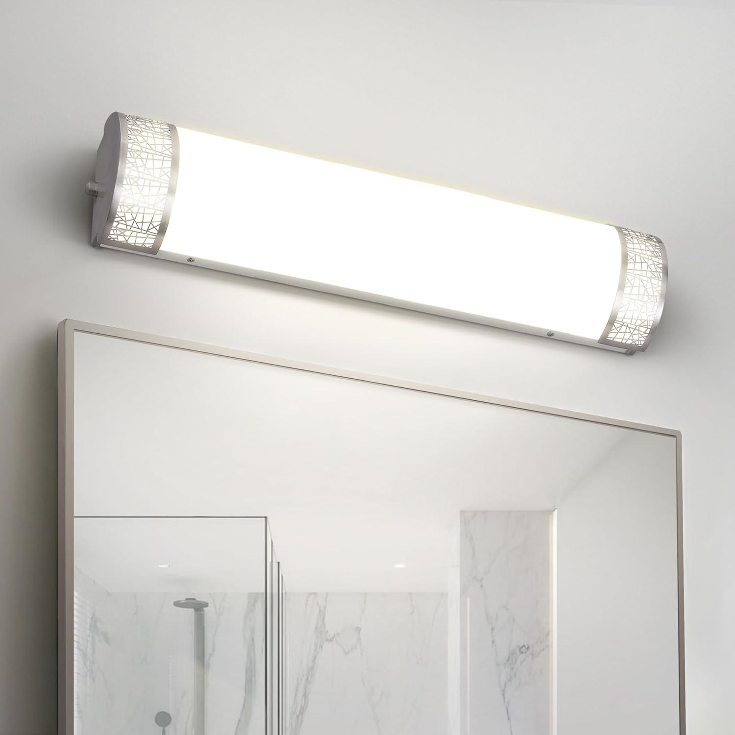 Modern 24-Inch Brushed Nickel LED Vanity Light