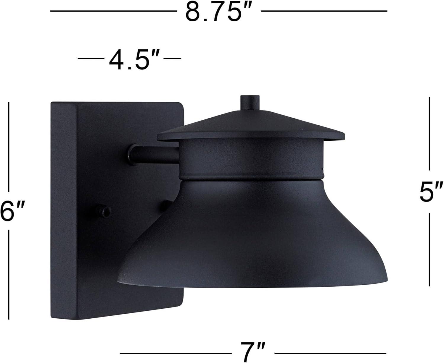 Danbury Black Steel Outdoor Wall Mount Sconce Light