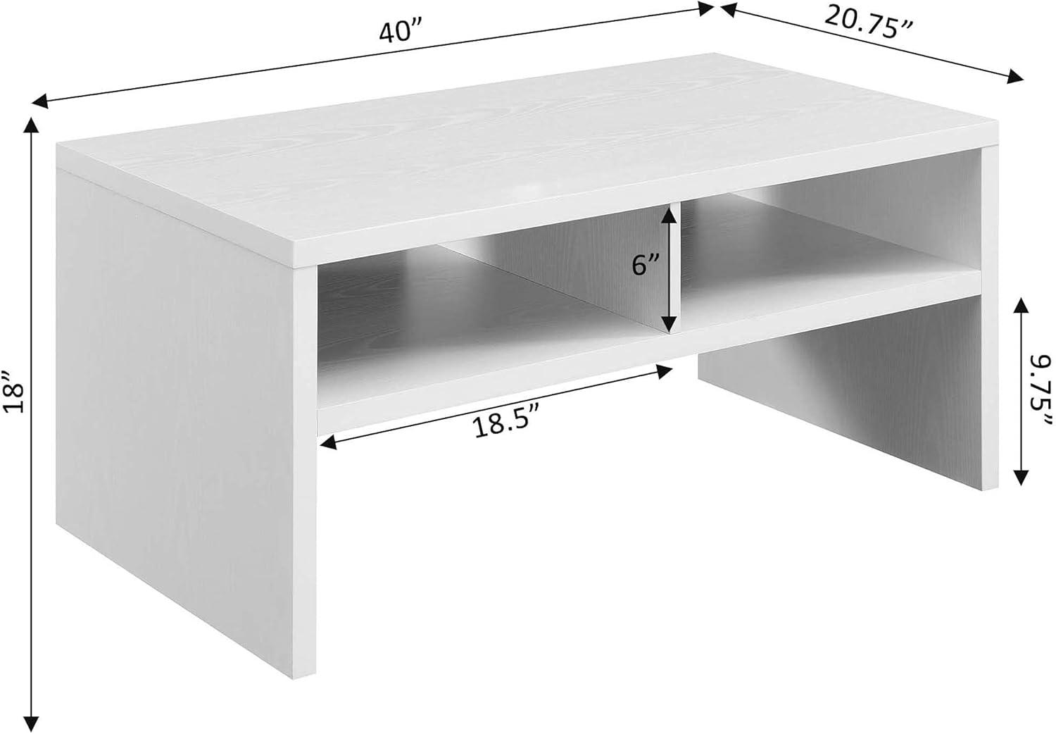 Convenience Concepts Northfield Admiral Deluxe Coffee Table with Shelves, Multiple Finishes