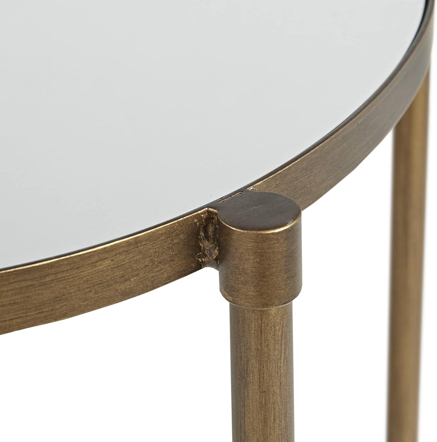 Martha Stewart Lia Oval Antique Bronze Accent Table