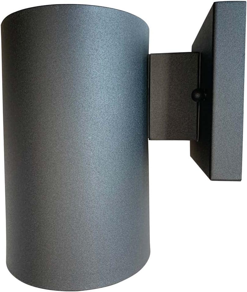 Sunlite 75w Medium E26 Base Black finish Modern Cylinder Wall Mount Fixtures