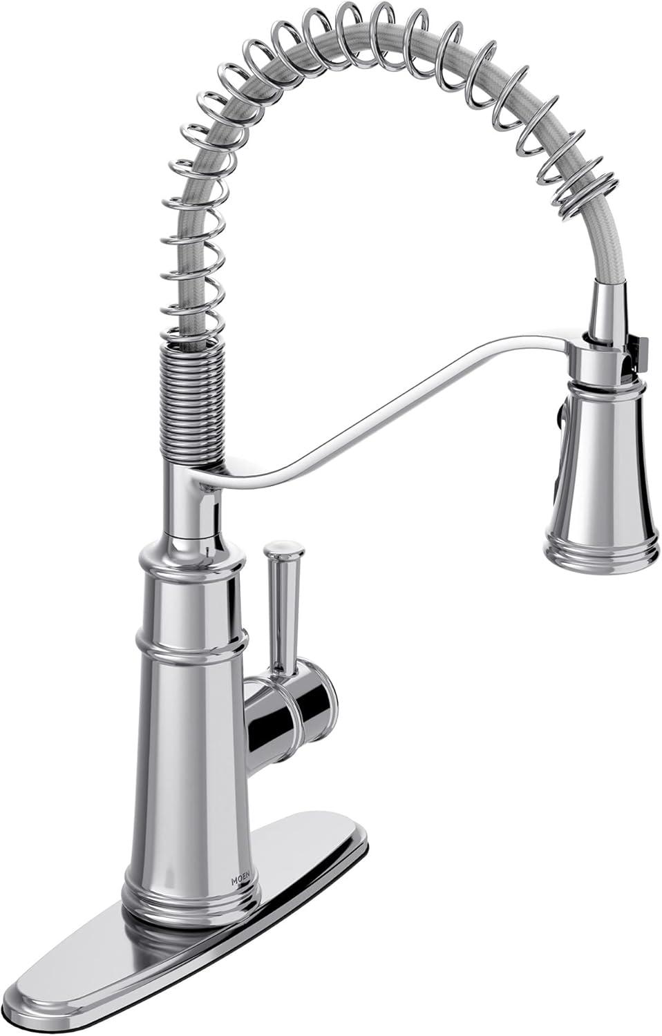 Chrome High Arc Pulldown Kitchen Faucet with Pull-out Spray