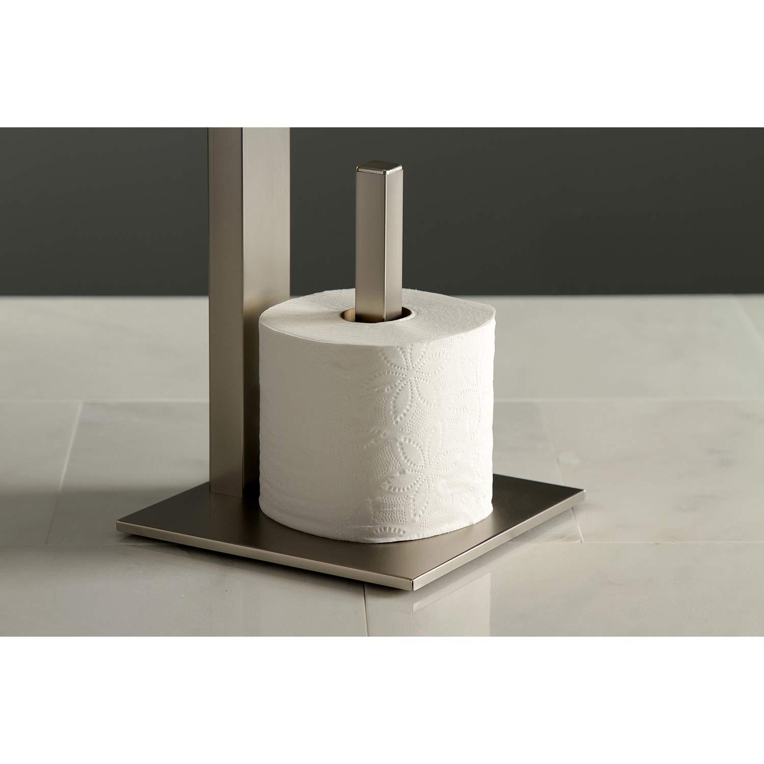 Kingston Brass SCC8508 Kingston Brass Edenscape Freestanding Toilet Paper Holder with Storage Shelf