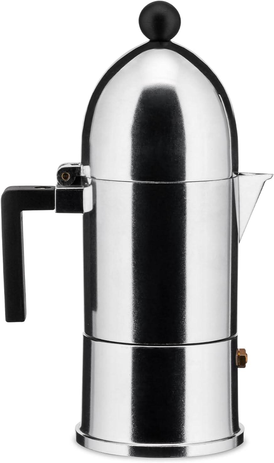 Alessi La Cupola Silver Aluminum 3-Cup Espresso Maker