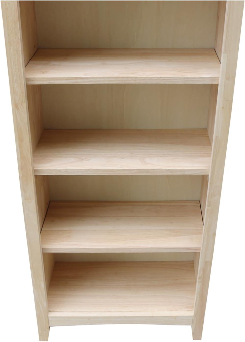 Shaker Bookcase Unfinished Brown - International Concepts