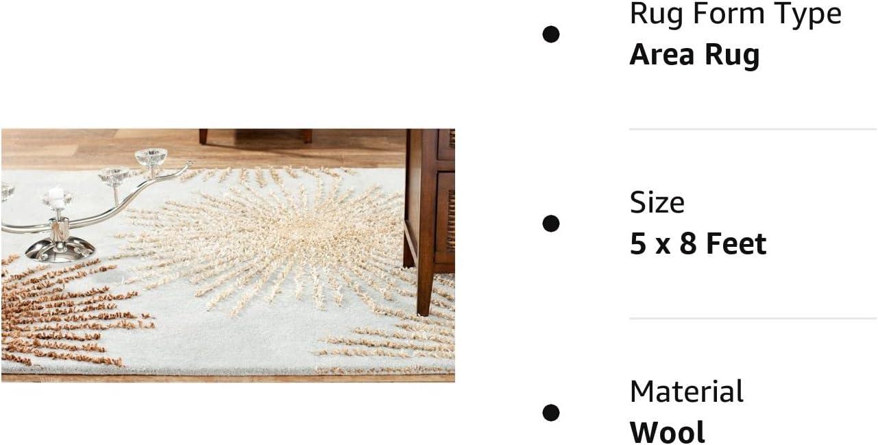 Soho SOH712 Hand Tufted Indoor Area Rug - Light Blue/Multi - 5'x8' - Safavieh.