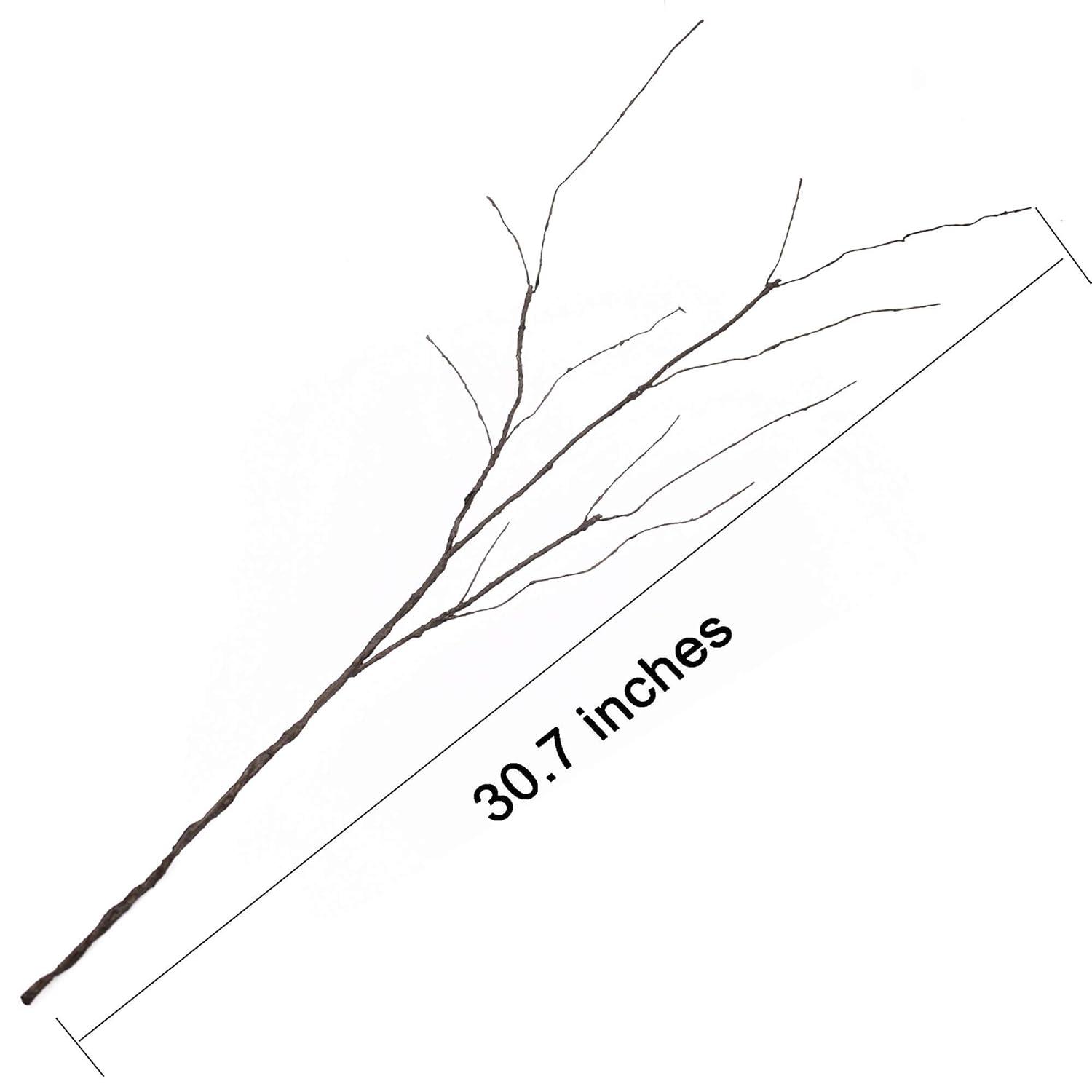 Kabuer Willow Branches, 30.7 inch Decorative Dried Artificial Twigs for Vases, Garden Decor, 10 Pcs