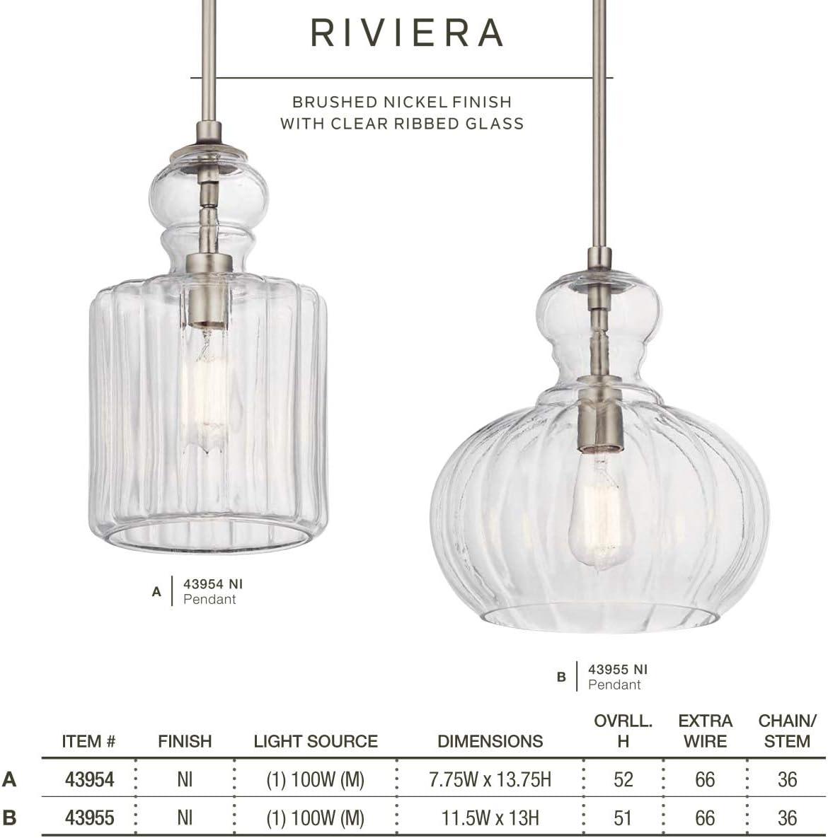 Kichler Lighting Riviera 1 - Light Pendant in  Olde Bronze