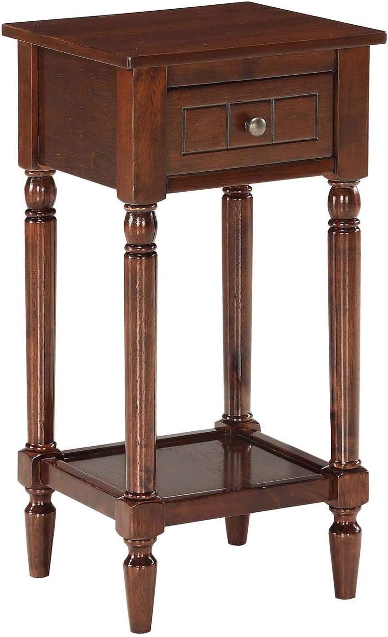 Convenience Concepts French Country Khloe 1 Drawer Accent Table with Shelf, Espresso