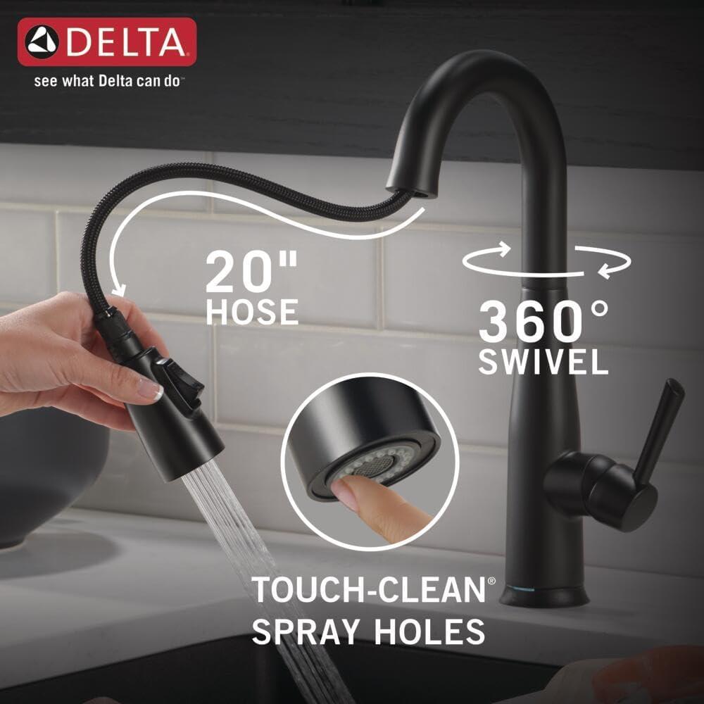 Essa Pull Down Sprayer Bar Faucet, Single Handle Prep Sink Faucet