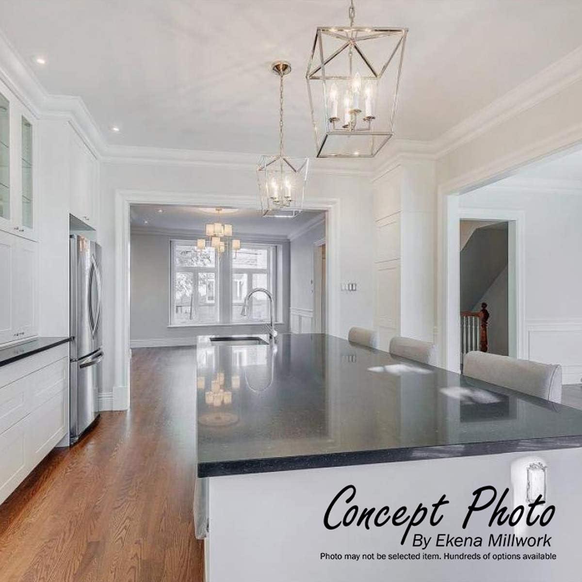 Ekena Millwork 3 1/2"H x 3/4"P x 94 1/2"L Benson Acanthus Leaf Chair Rail