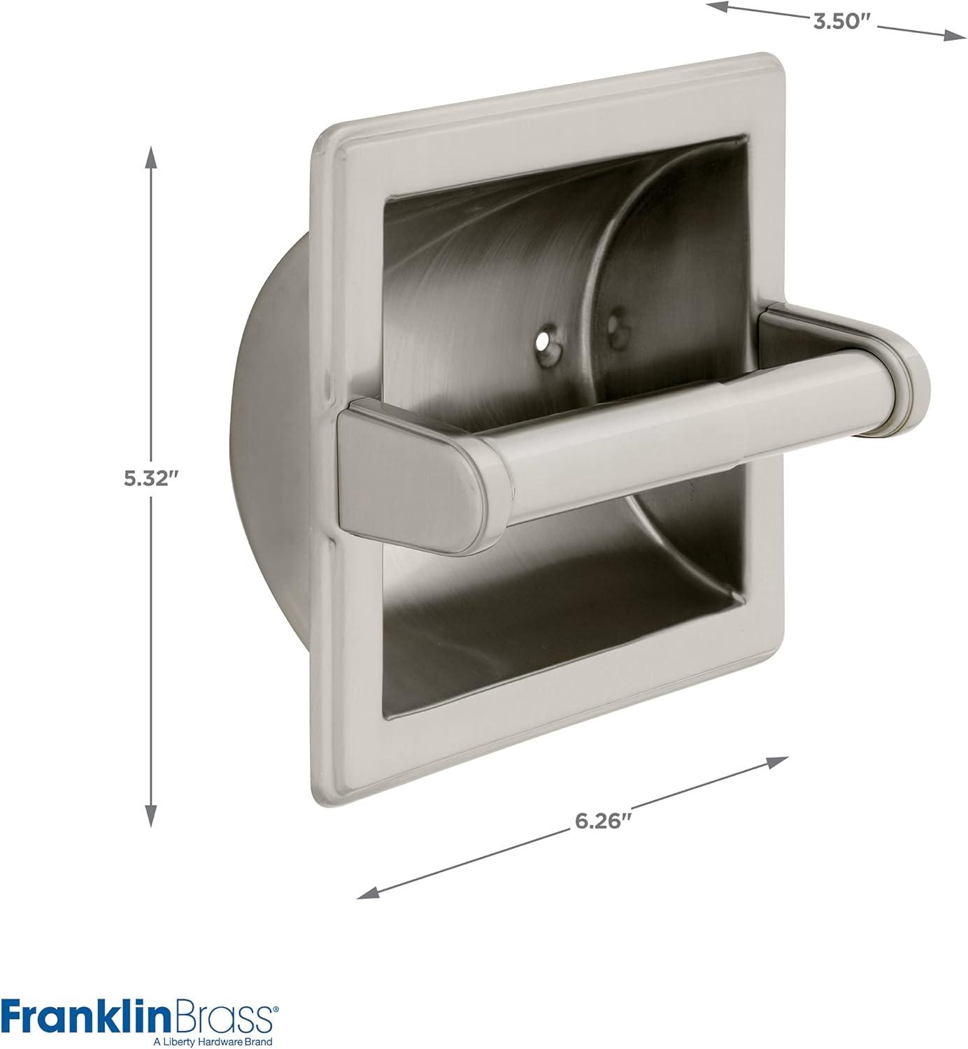 Delta Faucet 45072 Commercial Recessed Spring Rod Tissue Holder - Nickel