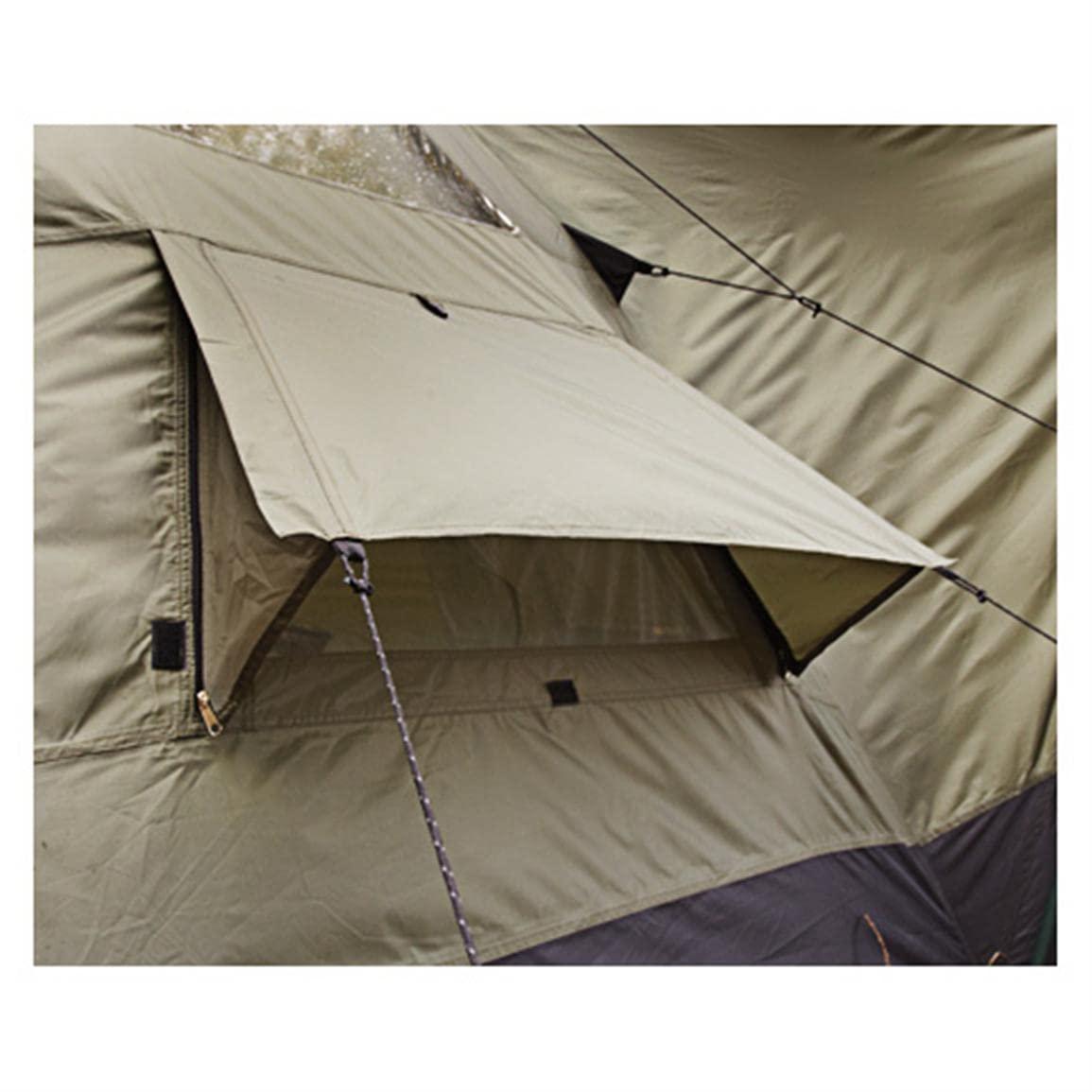 Green 14' x 14' Polyester Teepee Tent with Vestibule