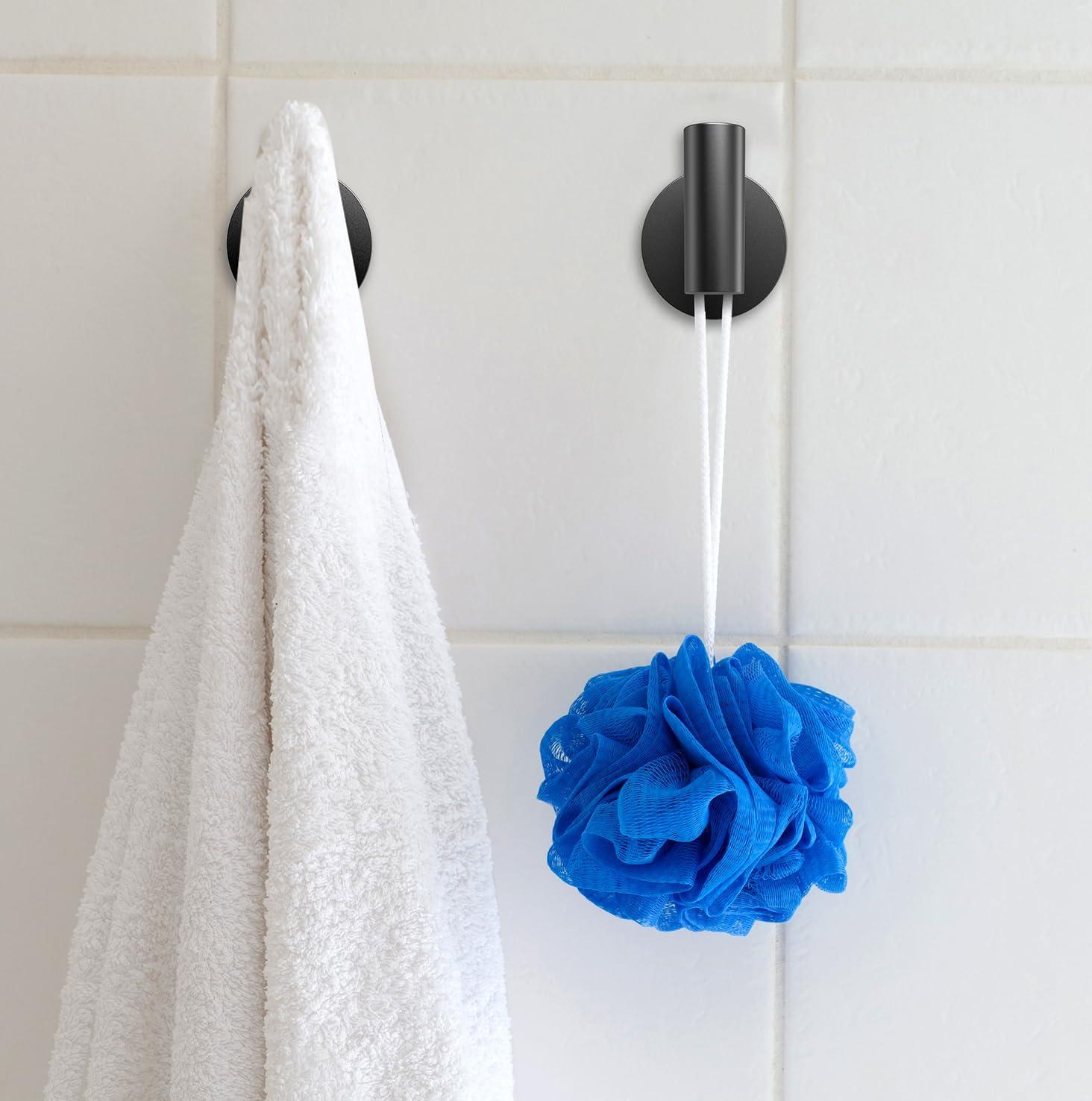 Matte Black Stainless Steel Heavy Duty Towel Hooks Set