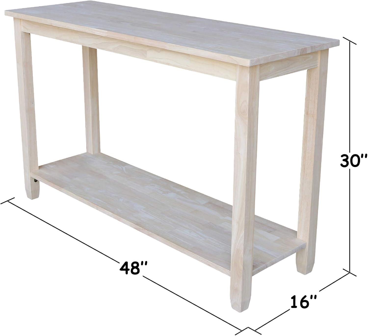 International Concepts Solano Console Server Table : Hardwood Sofa Table, Foyer Shelf, Spot Clean