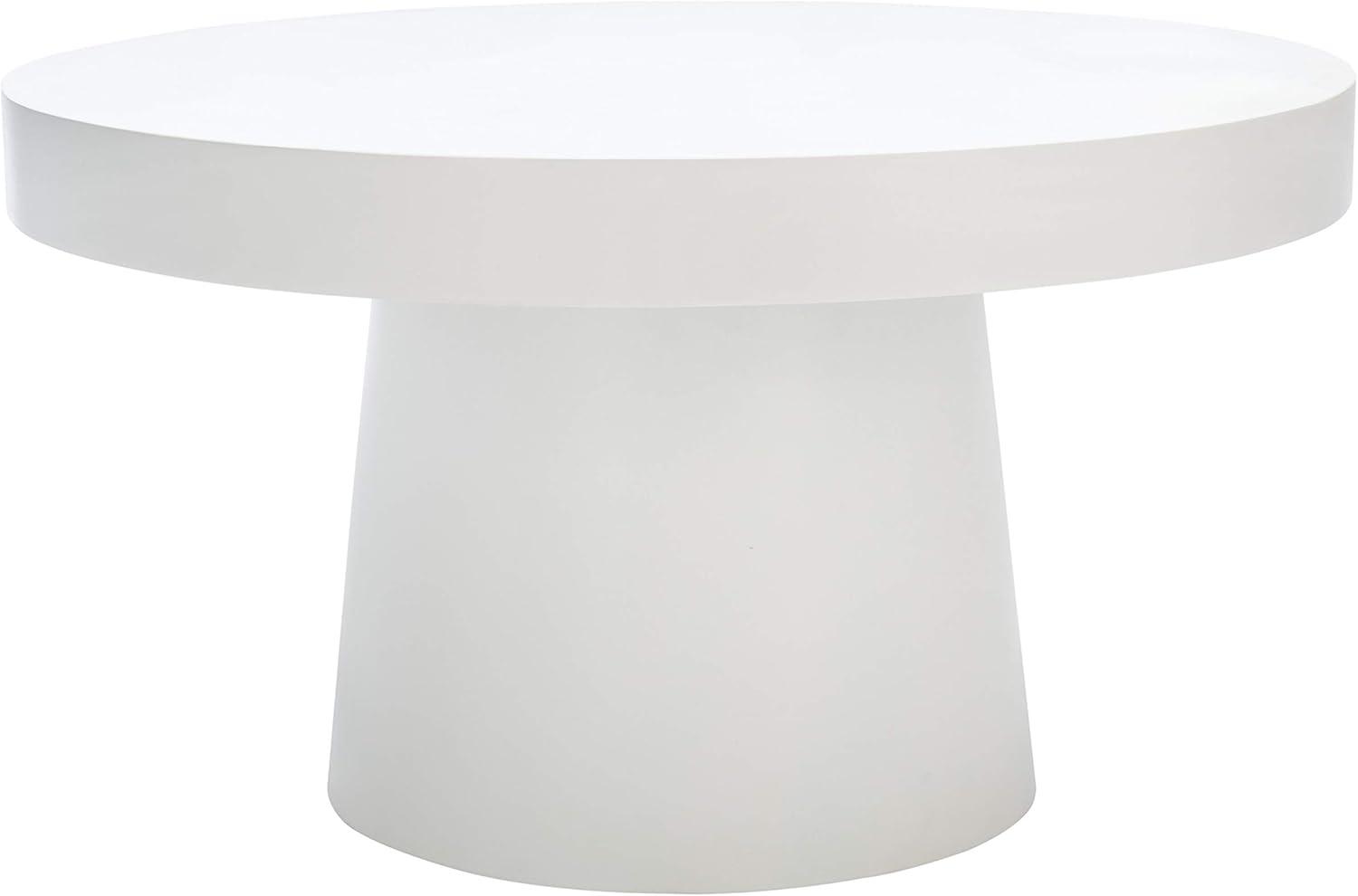 White Round Acrylic Minimalist Coffee Table