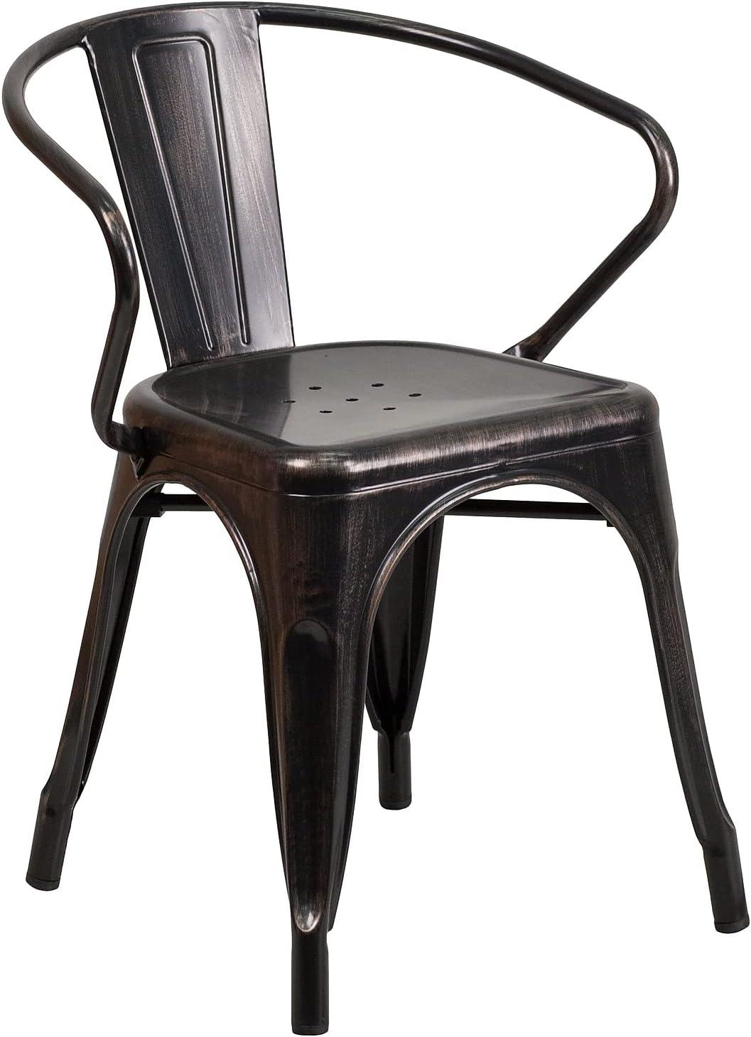 Hucheson Metal Indoor-Outdoor Chair with Arms