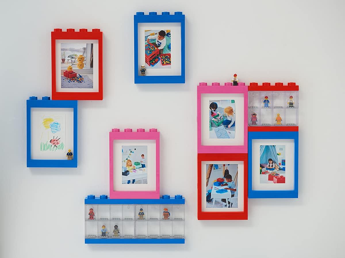 Room Copenhagen Lego Picture Frame - Stackable, Tabletop or Wall Display Photo Frame - Grey