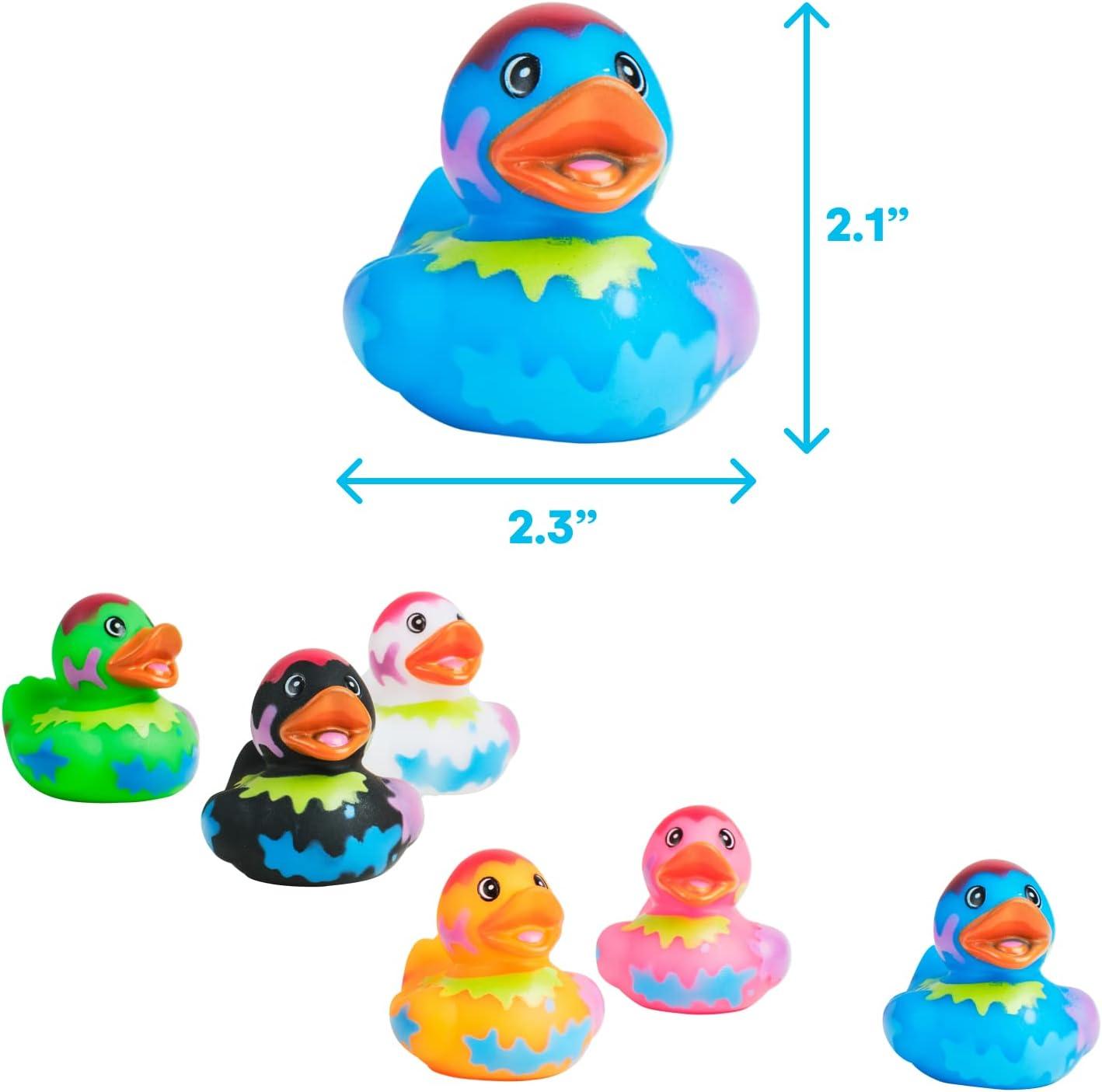 Kicko Assorted Rubber Ducks - 2 inches - for Kids, Sensory Play, Stress Relief, Novelty