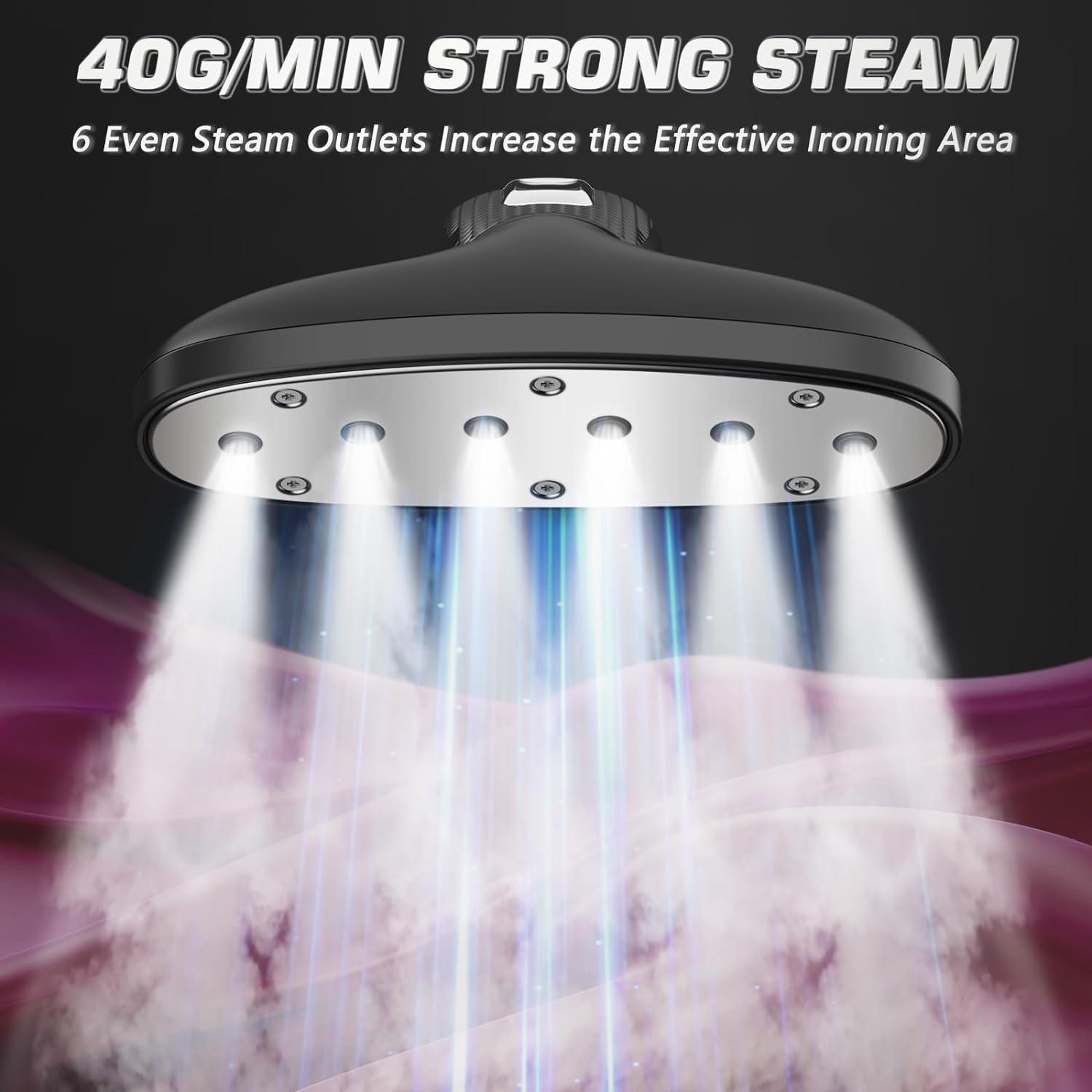 Anthter Silver 1500W Standing Garment Steamer with Wheels