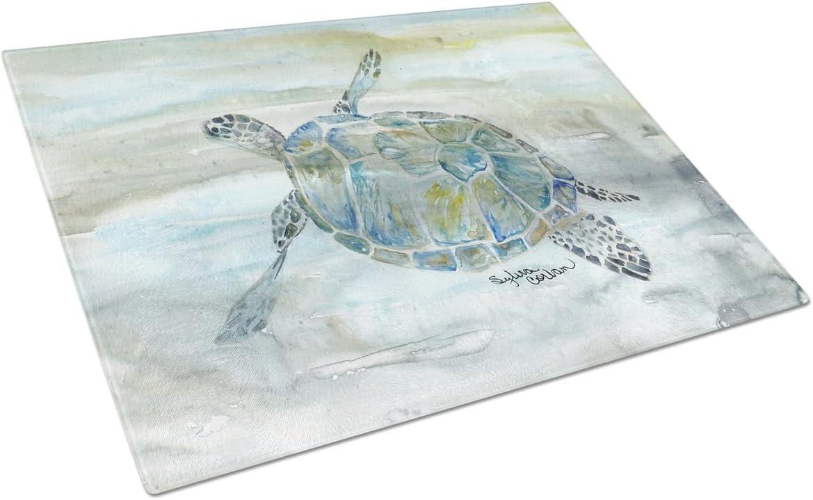 Caroline's Treasures Tempered Glass Sea Turtle Cutting Board