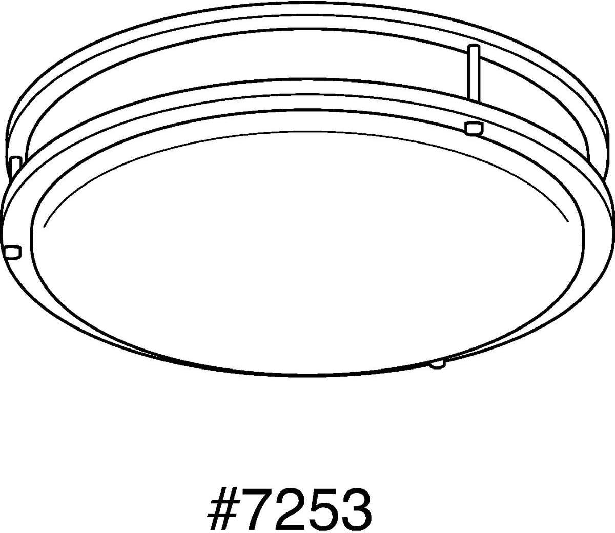 Progress Lighting, Moderna Collection, 1-Light Flush Mount, Brushed Nickel, White Acrylic Shade, Steel, 14" Width, LED