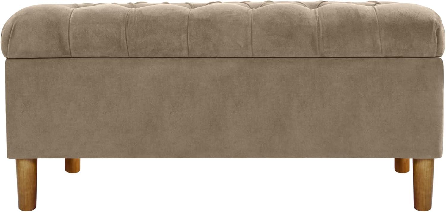 Velvet Upholstered Storage Bench