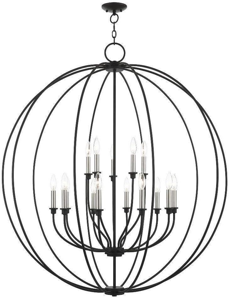 15 Light Black Chandelier with Steel base material