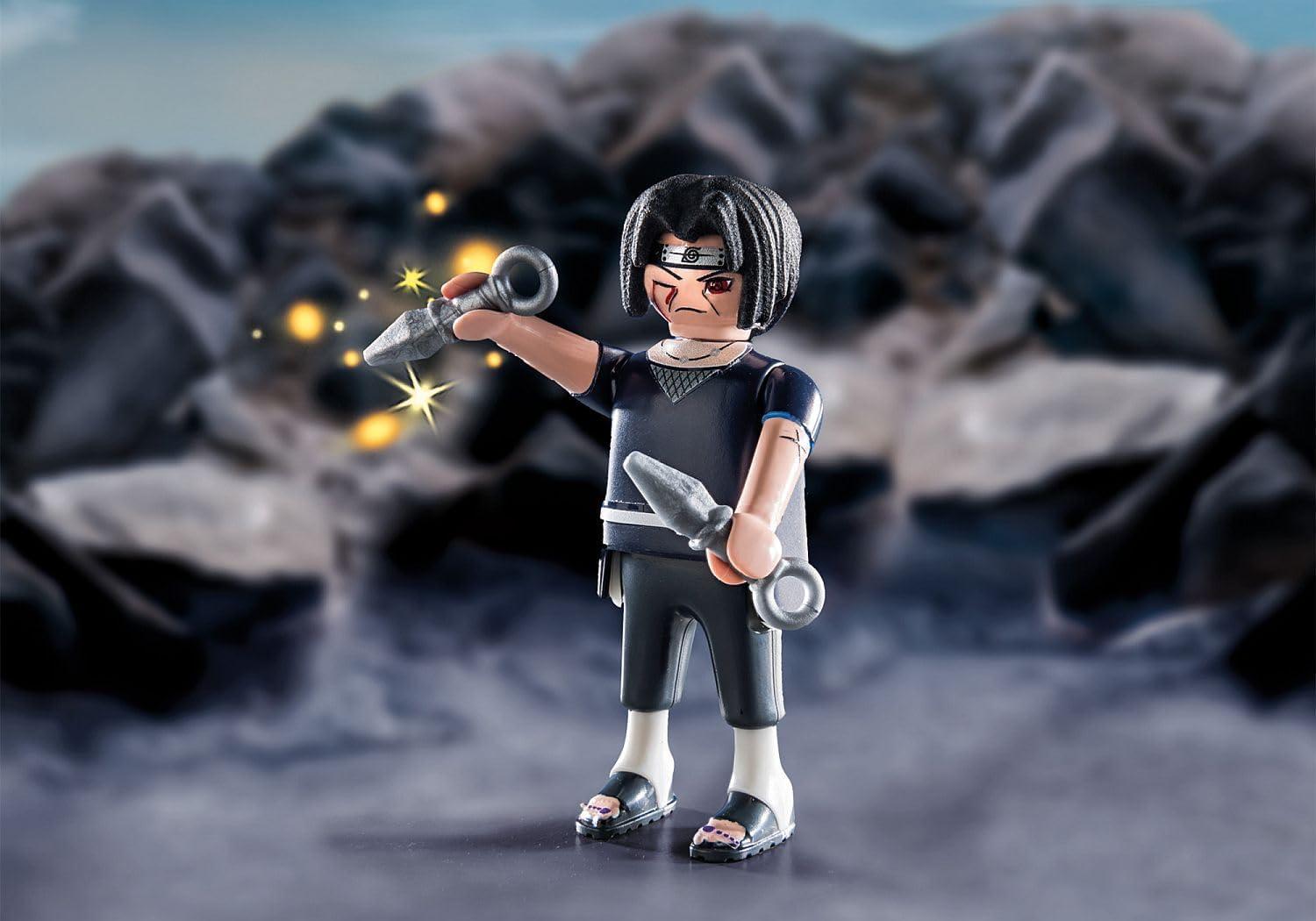 Playmobil Naruto Shippuden: Sasuke vs. Itachi Action Figure, with Extra Part (3.5")