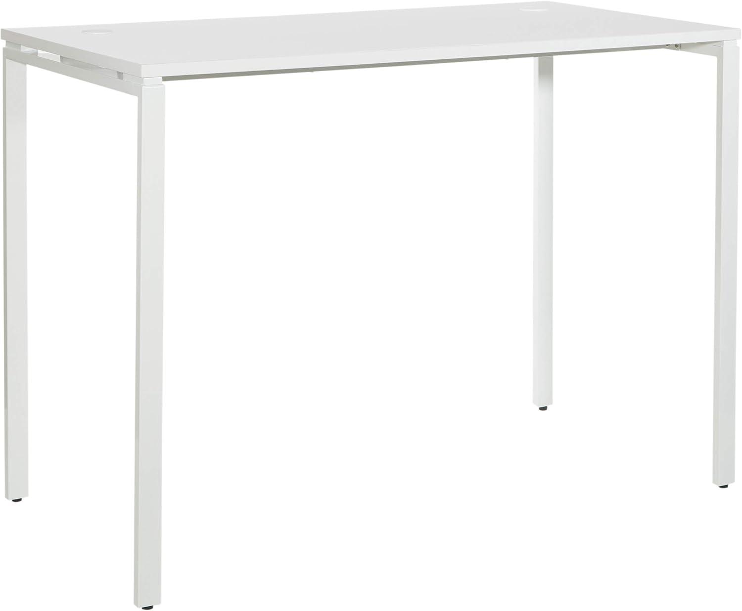 Prado Modern 65'' White Laminate Standing Desk with Steel Frame