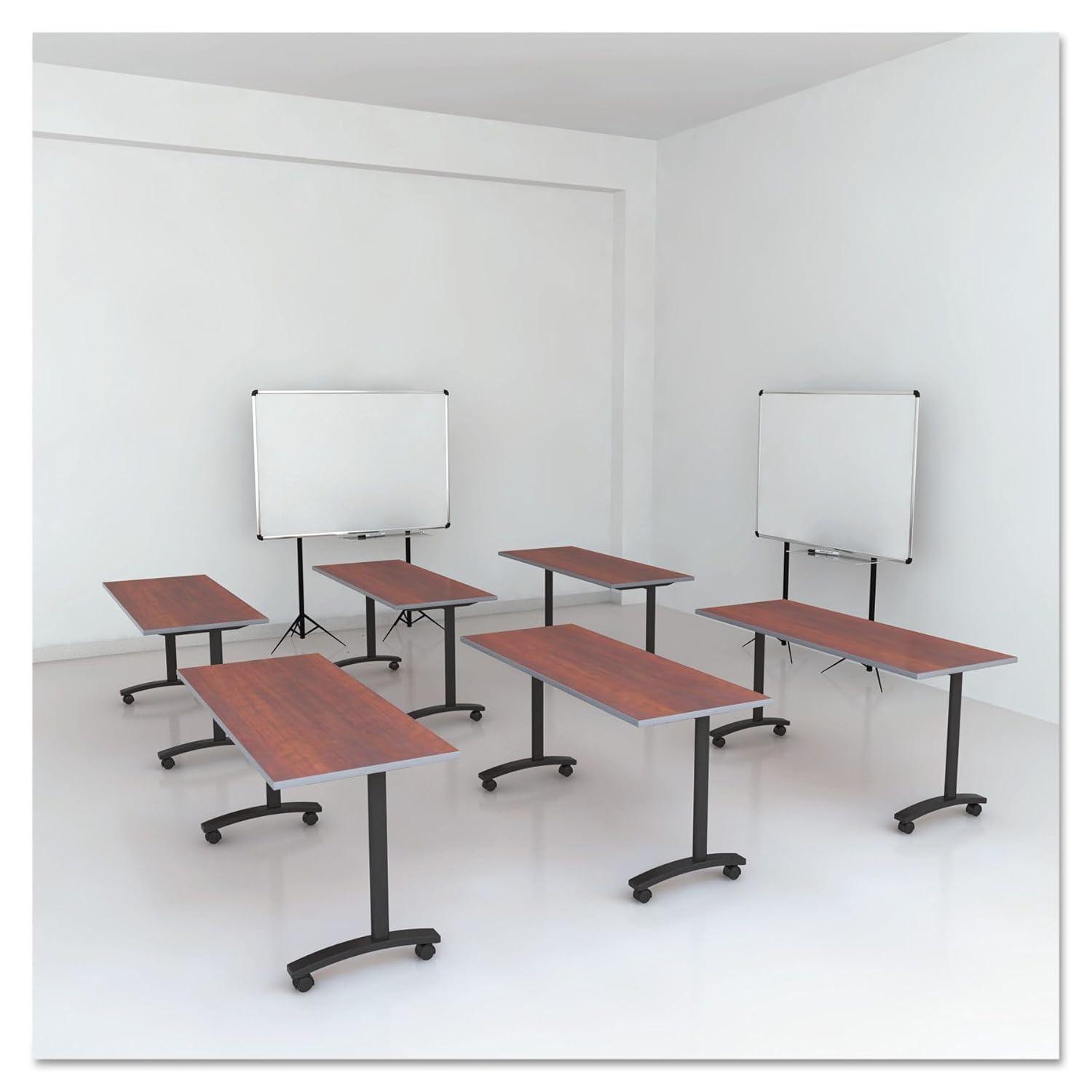 Alera Reversible Laminate Table Top, Rectangular, 59 1/2w X 23 5/8,med Cherry/mahogany