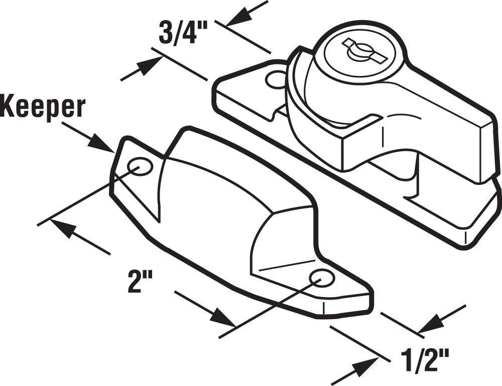 Polished Brass Keyed Child-Proof Sash Lock