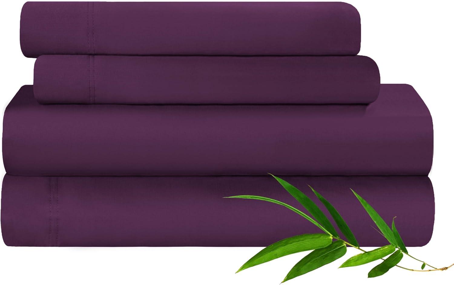 Superior Superior 300 Thread Count Rayon From Bamboo Solid Deep Pocket Bed Sheet Set