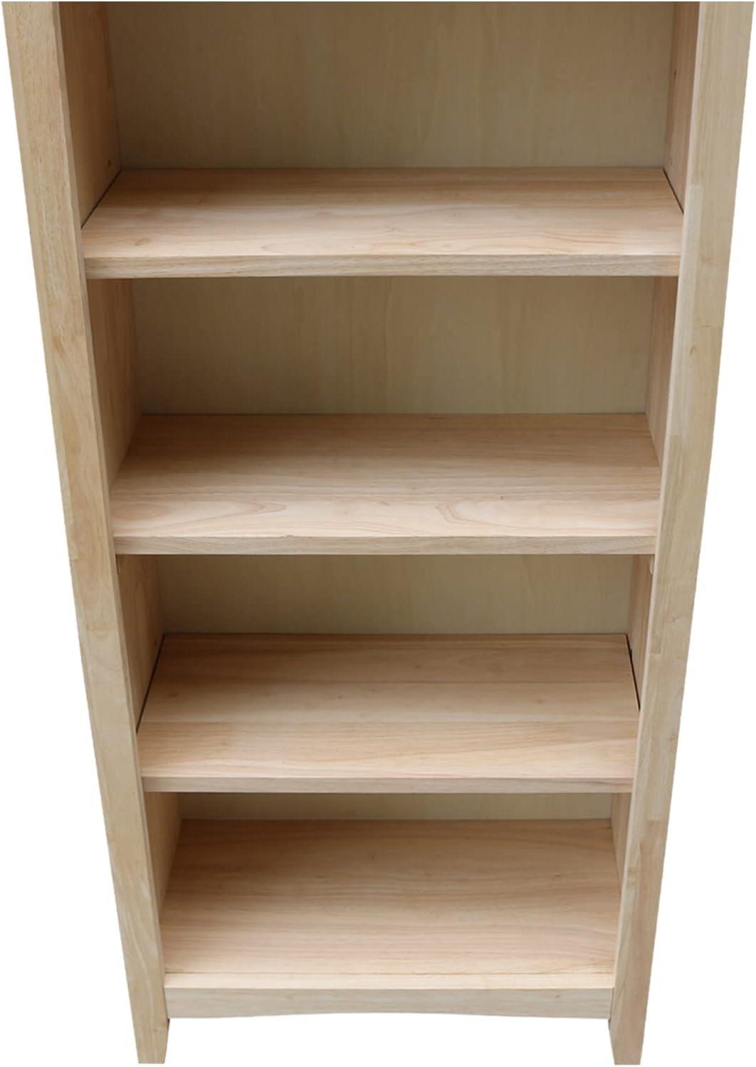 60&#34;x24&#34; Shaker Bookcase Unfinished - International Concepts