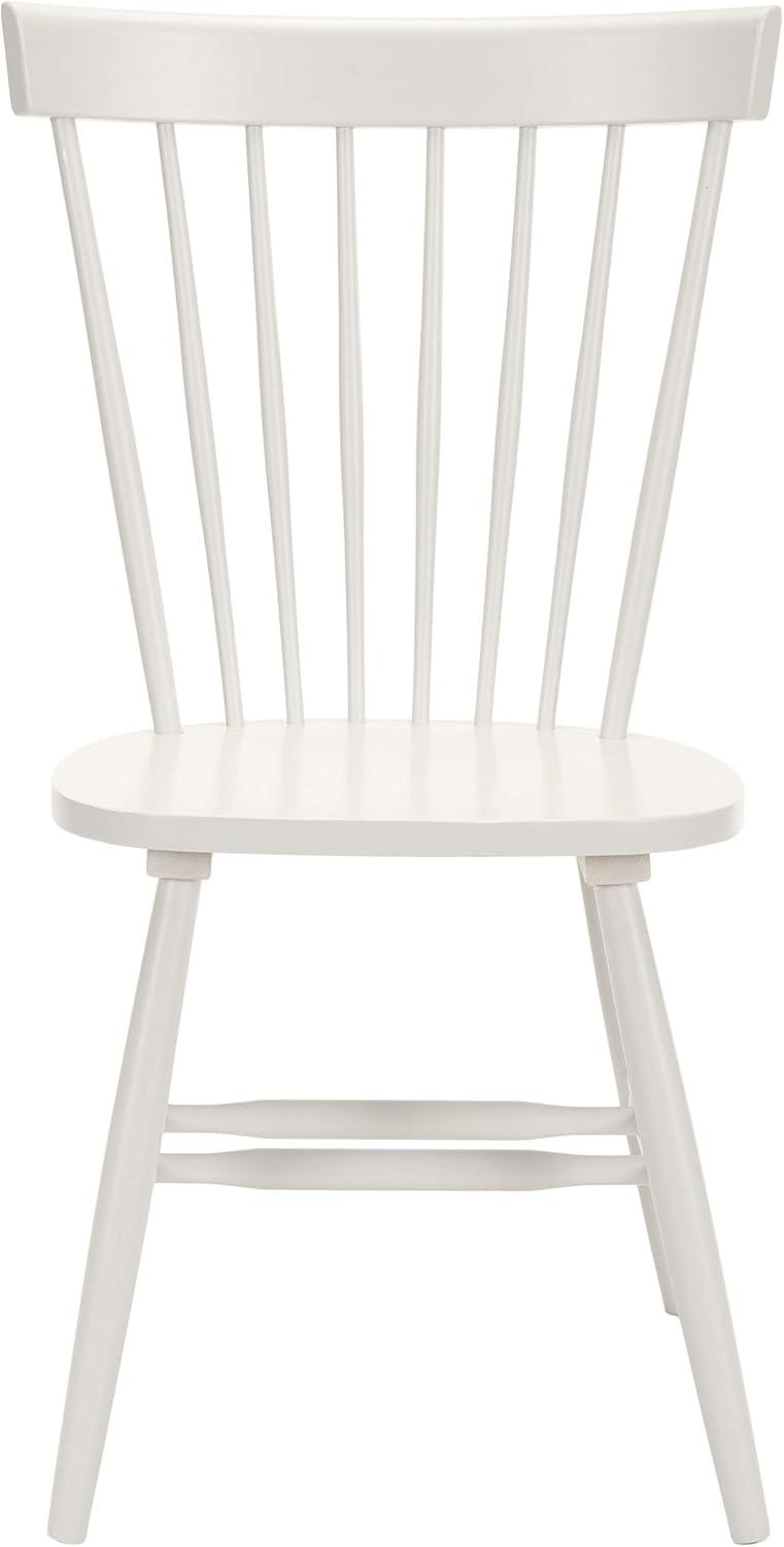 SAFAVIEH Parker Solid 17 in. H Spindle Dining Chair, Off White, Set of 2