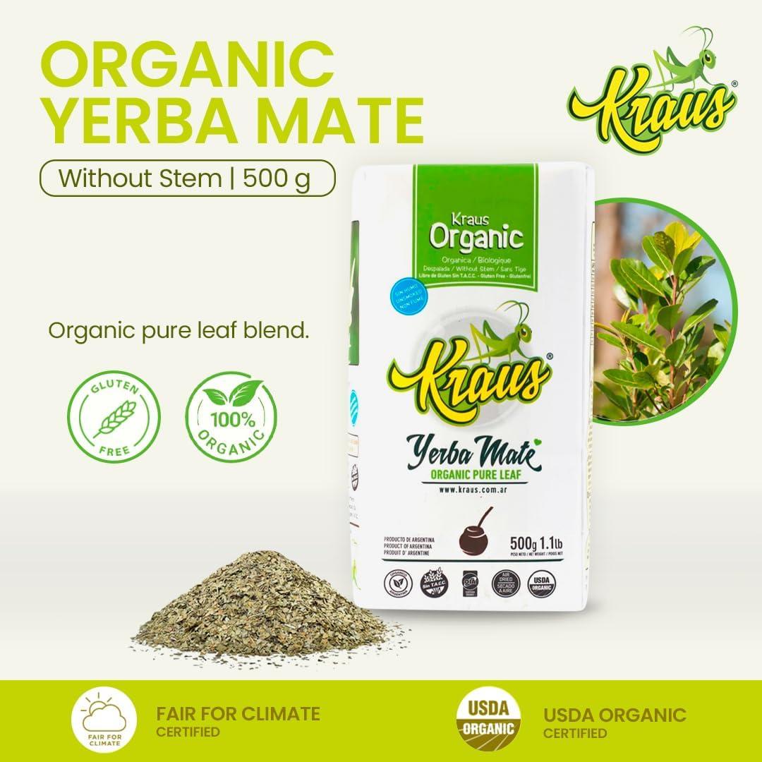 Kraus Organic Pure Leaf Yerba Mate 500g