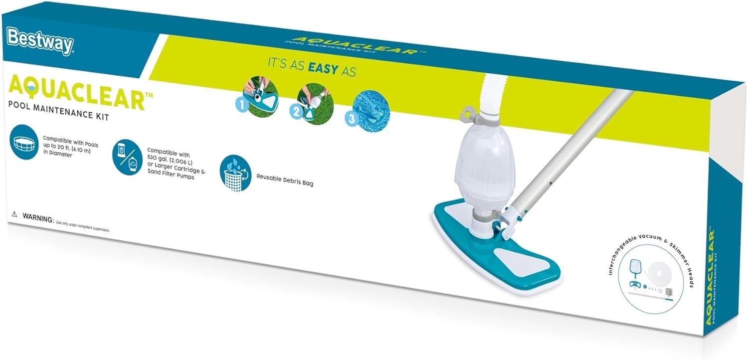 Bestway Bestway Flowclear AquaClean 110 Inch Pool Vacuum for 20 Feet Above Ground Pools