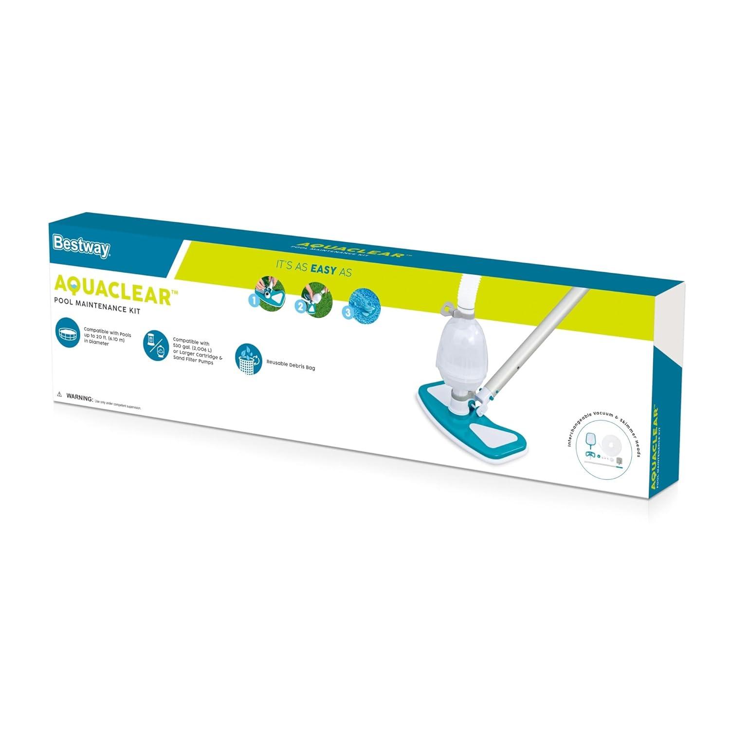 Bestway Bestway Flowclear AquaClean 110 Inch Pool Vacuum for 20 Feet Above Ground Pools