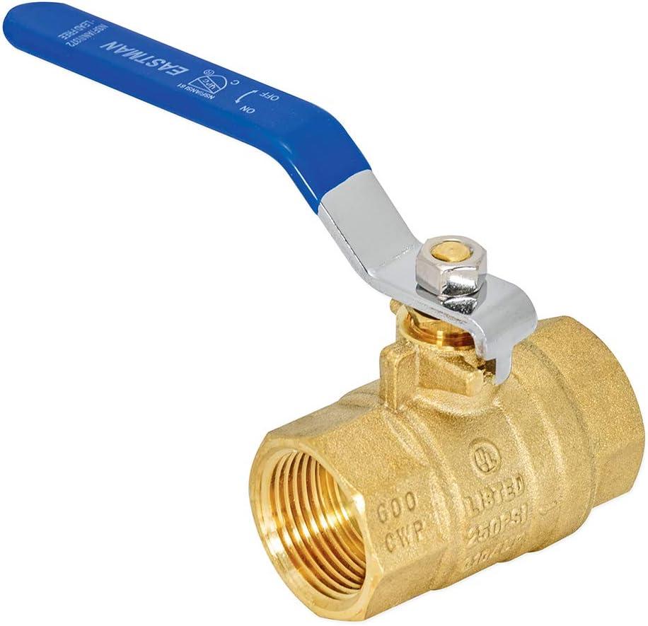 Eastman 20053LF Válvula de Bola de Puerto Completo de Alta Resistencia, IPS de 1-1/2 Pulgadas, Latón