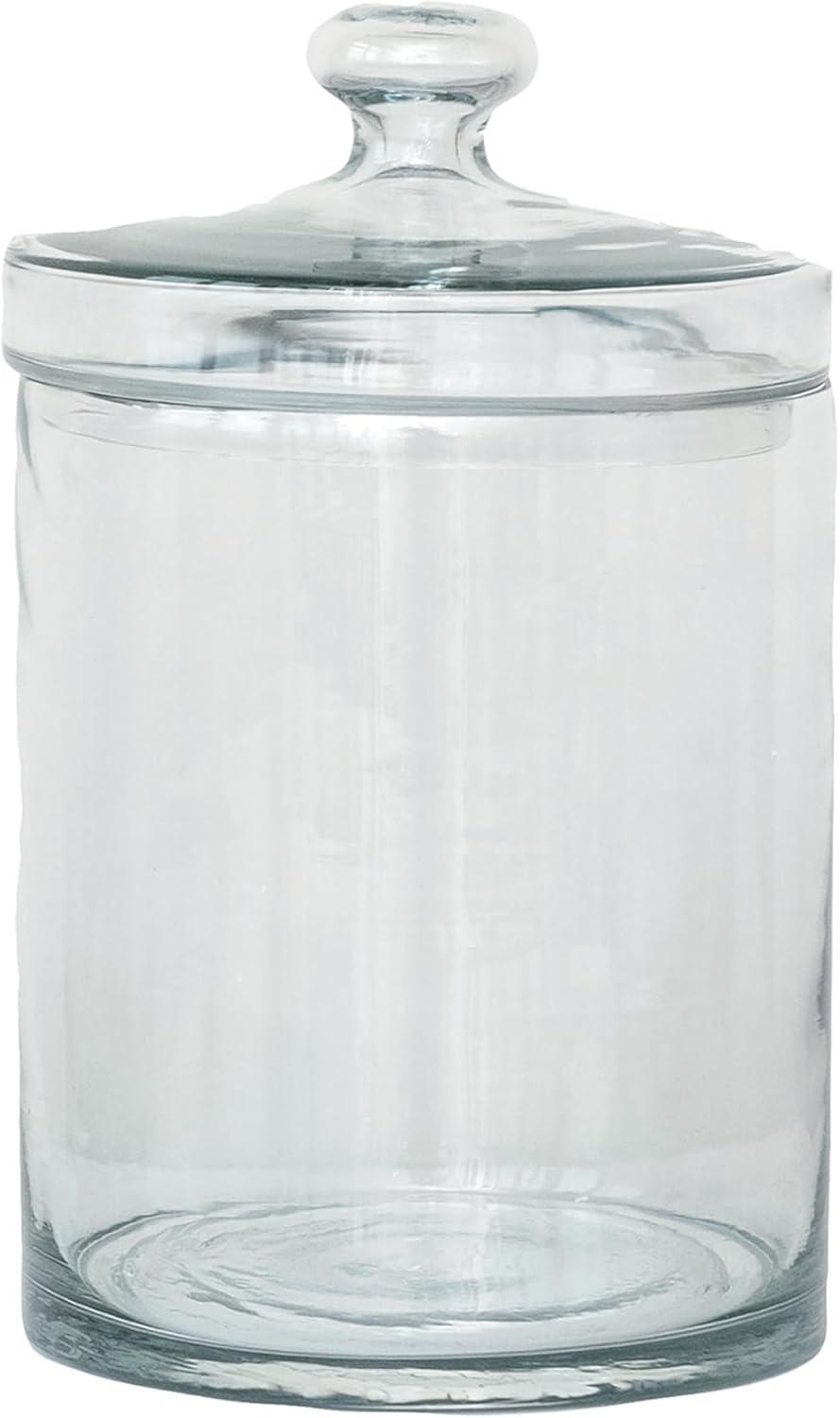 Large Clear Glass Storage Jar with Lid