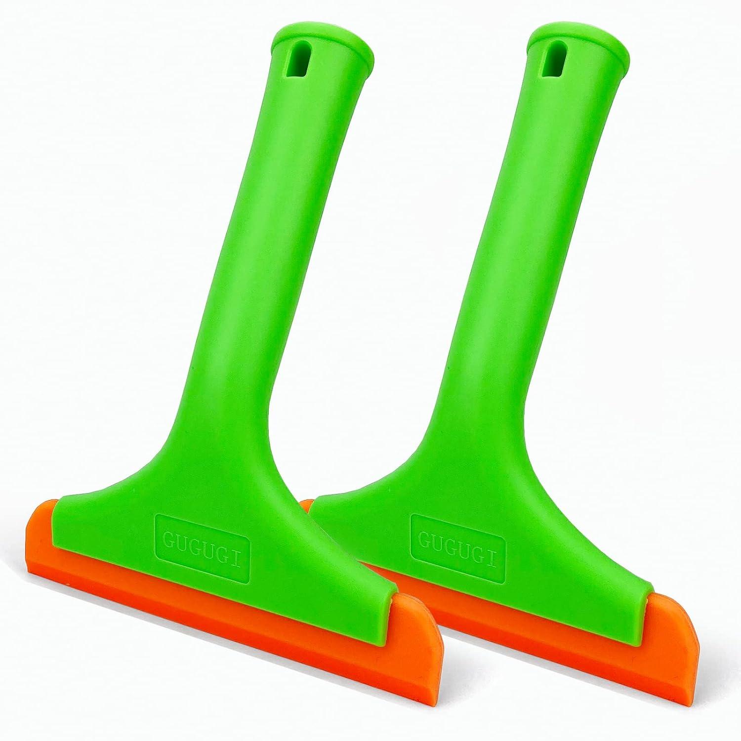 KeesonKimi Silicone Blade Small Squeegee, Shower Glass Squeegee, Window Tint Squeegee, for Window, Bathroom Mirrors, Shower Door and Car Windshield