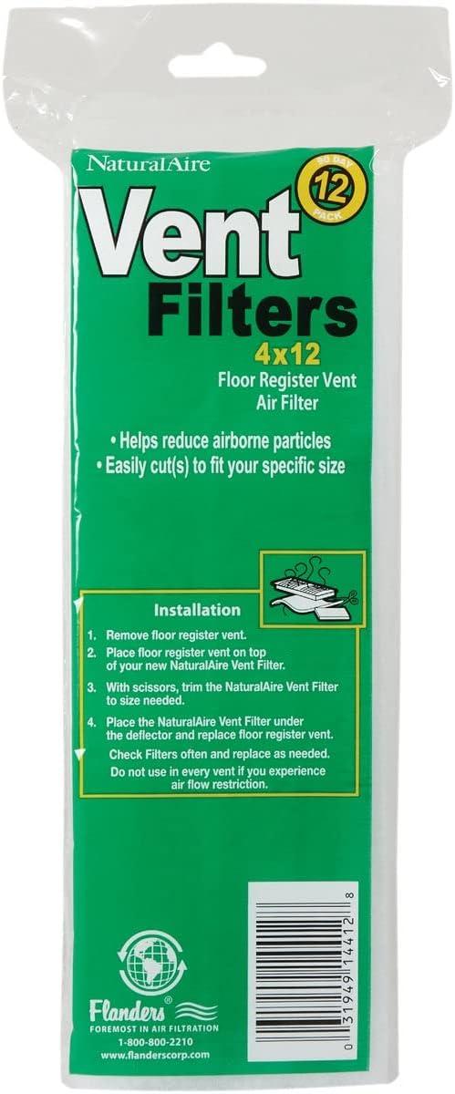 Protect Plus 6029520 12 x 4 in. Purafilter 2000 Rectangular Vent Filter - Pack of 12