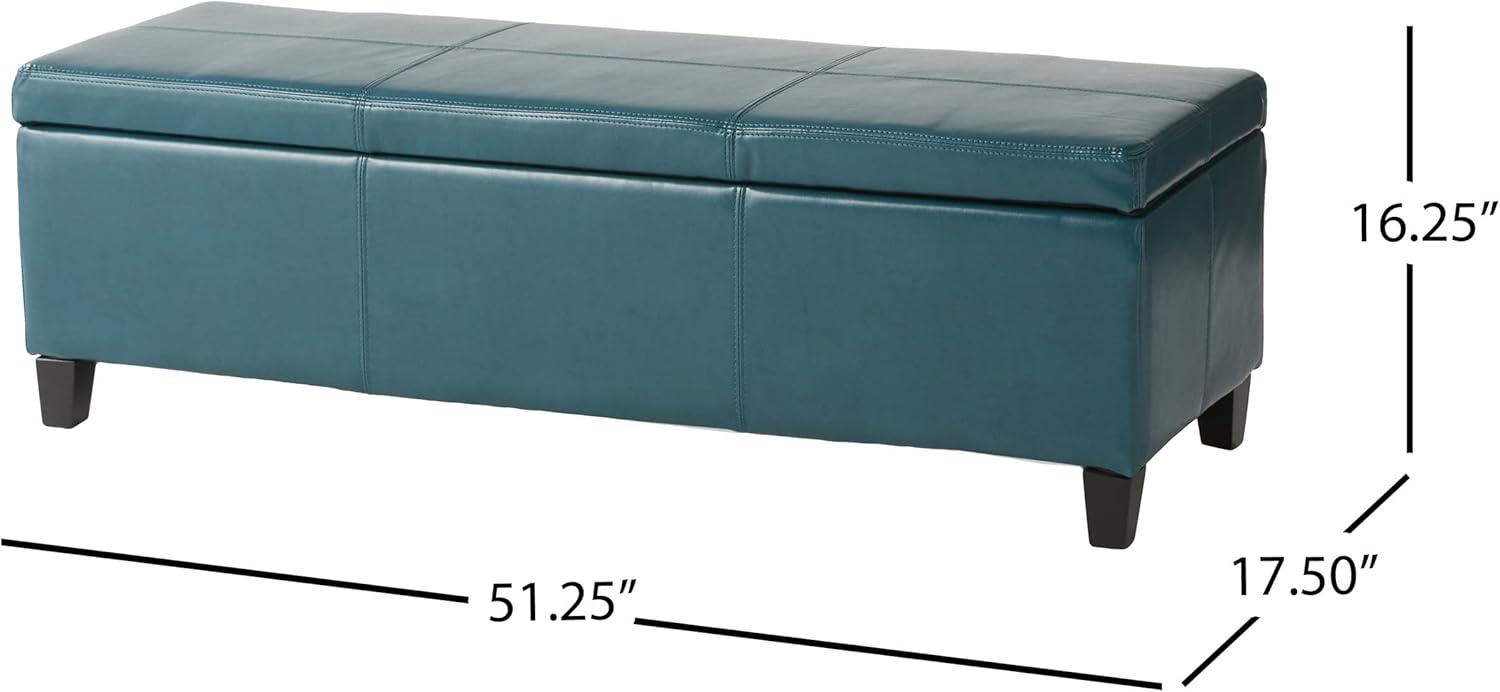 Lucinda Faux Leather Storage Ottoman Bench - Christopher Knight Home