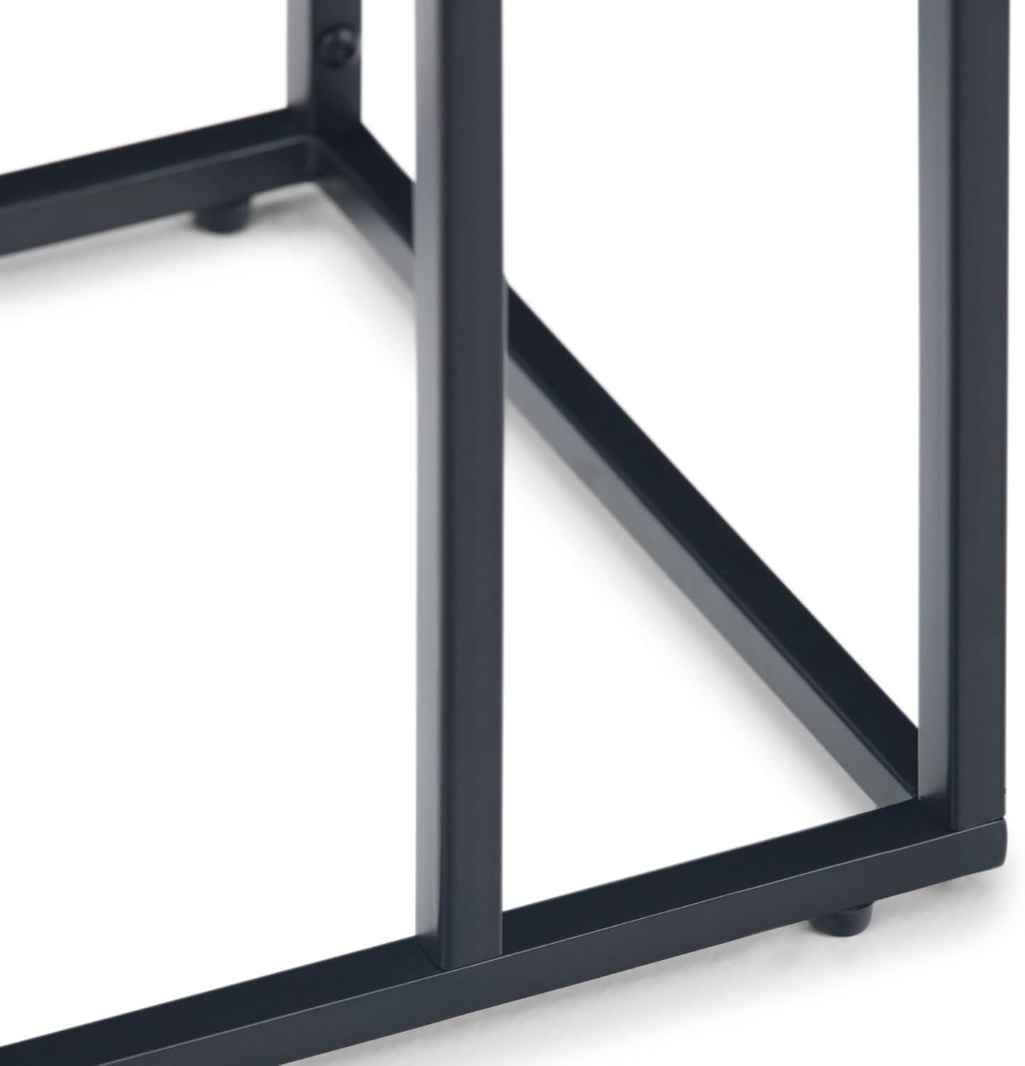 Simpli Home Garner 18"W Metal Mid-Century Modern C Side Table with Removable Tray Top