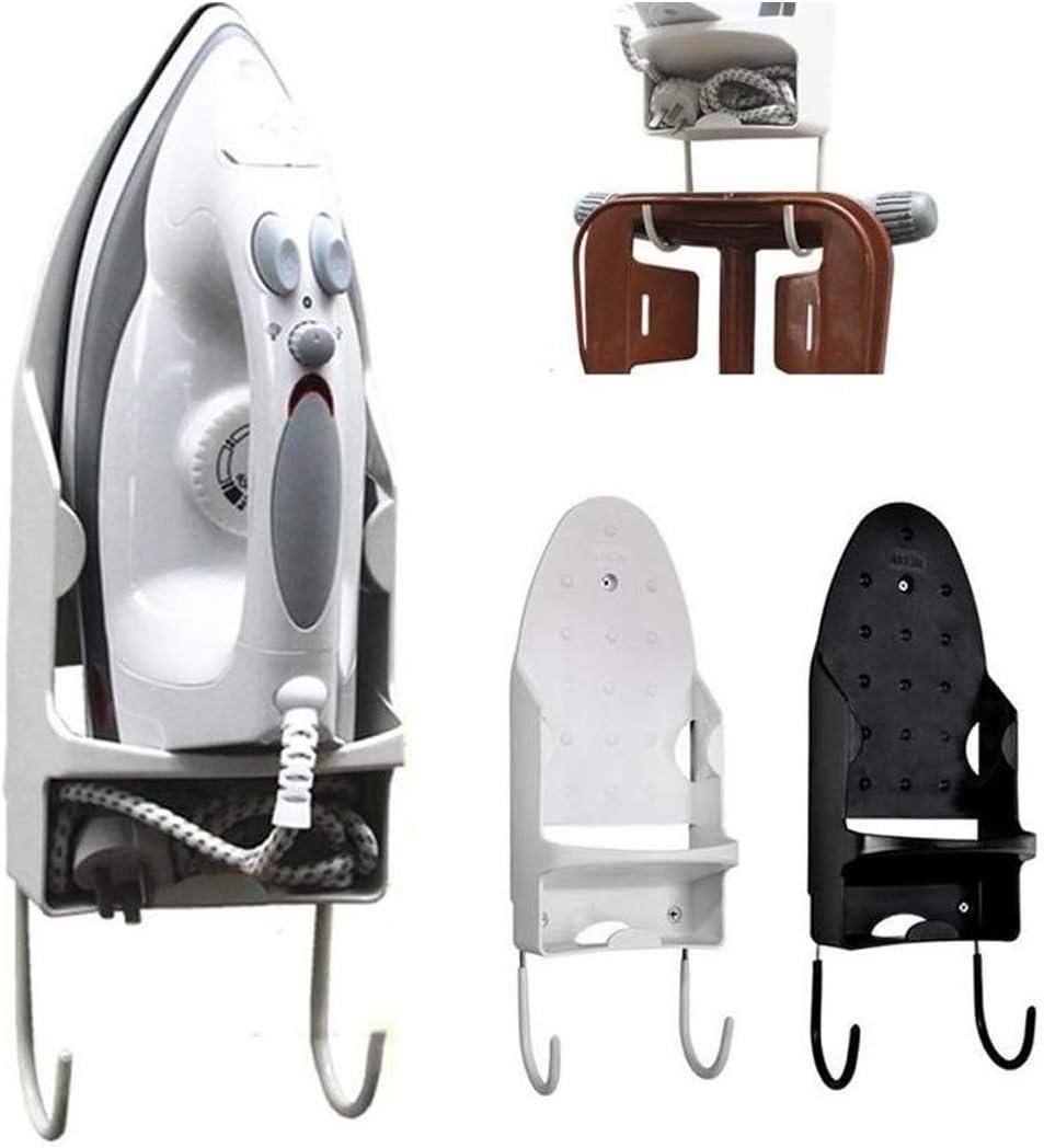 Ironing Board Hanger Wall Mount Electric Iron Holder Household Bathroom Shelf Holder Rack Electric Iron Holder - for Max 5.3 inch Width(White)