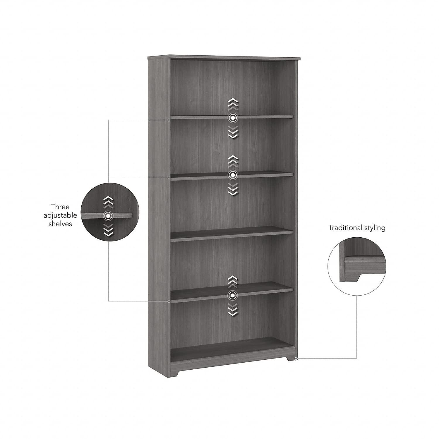 Latitude Run® Shelonda 5 Shelf 66" Standard Bookcase