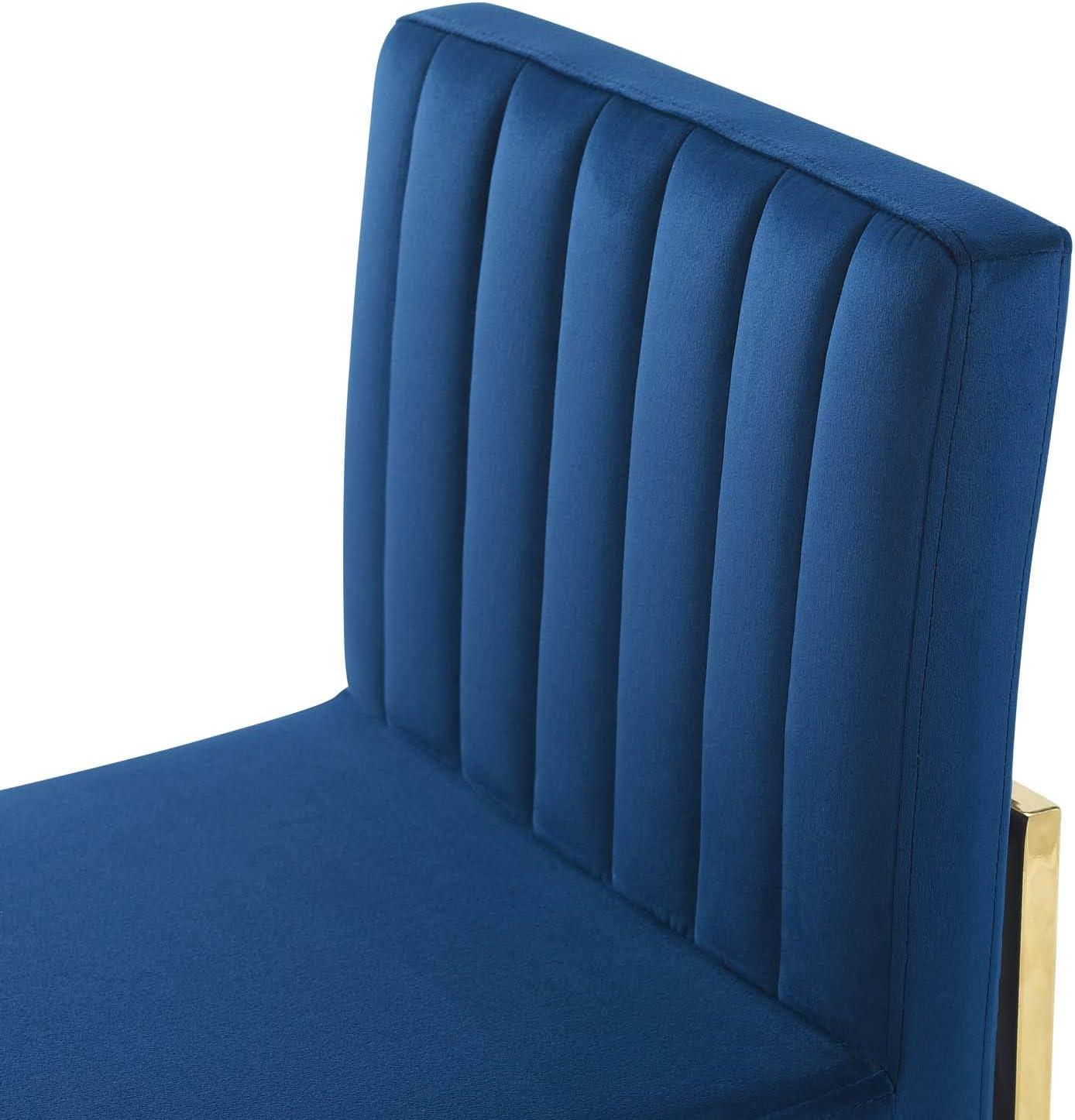 Modway Carriage Channel Tufted Sled Base Performance Velvet Dining Chair