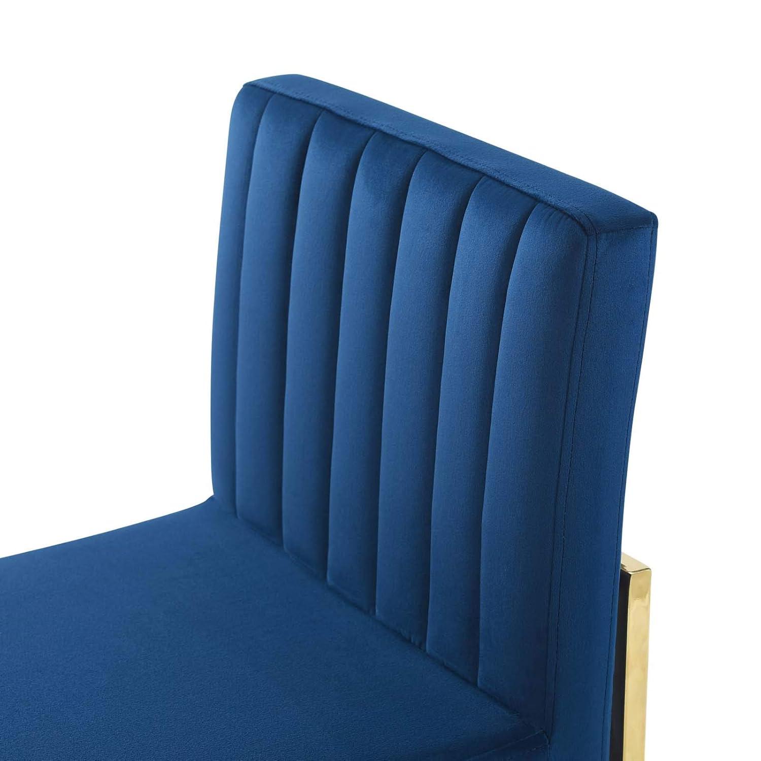 Modway Carriage Channel Tufted Sled Base Performance Velvet Dining Chair